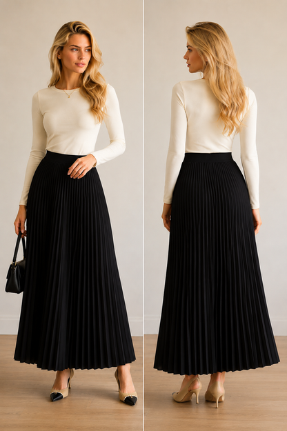 Madison Pleated Maxi Skirt
