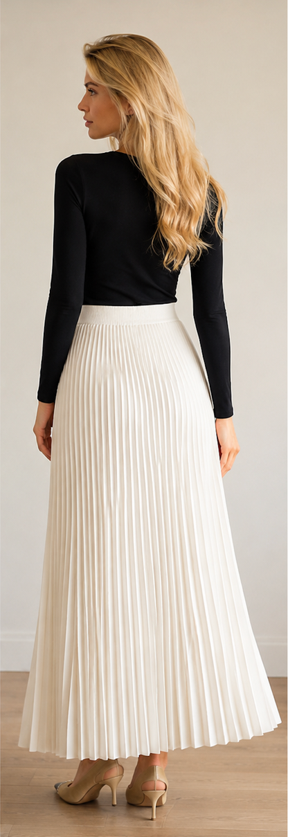 Madison Pleated Maxi Skirt