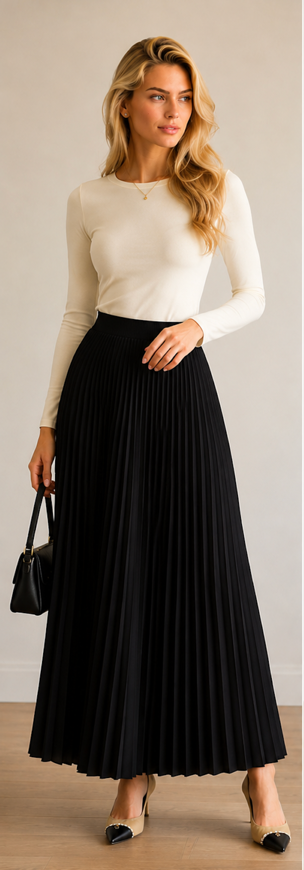 Madison Pleated Maxi Skirt